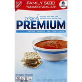 Premium Saltine Crackers, Original, Family Size, 6 Packs