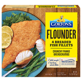 Gorton's New Fish Fillets, Breaded, Flounder