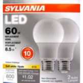 Sylvania Led 8.5w 60w Rep Soft White Lightbulbs