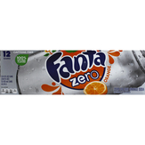 Fanta Soda, Orange, Zero Sugar, Fridge Pack