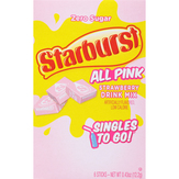 Starburst Drink Mix, Zero Sugar, All Pink Strawberry, Singles To Go