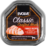 Evolve Dog Food, Turkey Recipe In Savory Juices, Crafted Meals