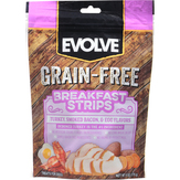 Evolve Treats For Dogs, Grain-free, Breakfast Strips, Turkey, Smoked Bacon, & Egg Flavors