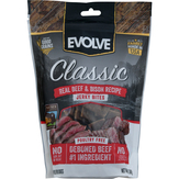 Evolve New Treats For Dogs, Chewy, Real Beef & Bison Recipe, Jerky Bits, Classic