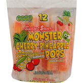 Budget Saver Monster Pops, Gluten Free, Cherry-pineapple, Slushed
