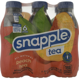 Snapple Tea, Peach, 6 Pack