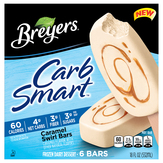 Breyers New Frozen Dairy Dessert, Caramel Swirl, Bars
