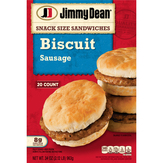 Jimmy Dean Jimmy Dean Snack Size Biscuit Breakfast Sandwiches With Sausage, Frozen, 20 Count