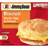 Jimmy Dean Jimmy Dean Biscuit Breakfast Sandwiches With Bacon, Egg, And Cheese, Frozen, 4 Count