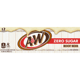 A&w Root Beer, Zero Sugar, 12 Pack