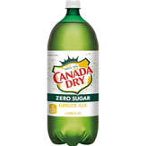 Canada Dry Soda, Zero Sugar, Ginger Ale
