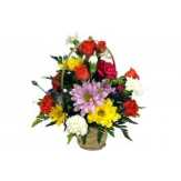   Nothing Says Springtime Like This Attractively Arranged Mini Basket Of Spring Blooms! Mini Roses Breath Of...