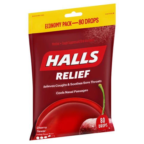 Halls Cough Drops 3 Pack - 1 Cherry, 1 Honey Lemon, 1 Assorted Citrus