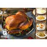 The Q Smoke Pit Whole Smoked Turkey Holiday Dinner, Heat & Serve