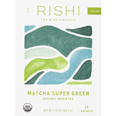 Rishi New Green Tea, Organic, Matcha Super Green, Sachets