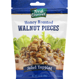 Fresh Gourmet Salad Topping, Walnut Pieces, Honey Roasted