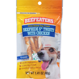 Beefeaters Dog Treats, Beefhide Twists With Chicken, 5 Inch