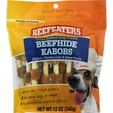 Beefeaters Dog Treats, Oven-baked, Beefhide Kabobs, Chicken, Chicken Liver & Sweet Potato