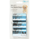 Blue Paws Pet Waste Bags, Set Of 3, Blu-0160