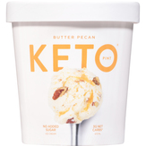 Keto Pint Butter Pecan Ice Cream, Zero Added Sugar, Butter Pecan