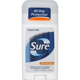 Sure Anti-perspirant & Deodorant, Original Solid, Regular Scent
