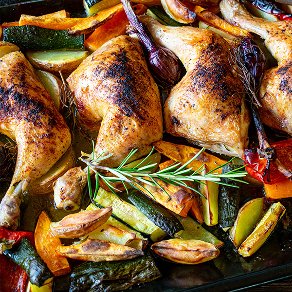Sheet Pan OvenBaked Chicken Thighs and Veggies Recipe Search