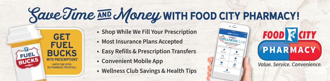 Food City Pharmacy goes beyond filling prescriptions. Our helpful staff is here to provide medication expertise, vaccinations, wellness advice, and great pharmacy services like convenient online prescription refill and transfers, prescription savings through our $4 Plus Plan, Medicare Part D Plans, and more.