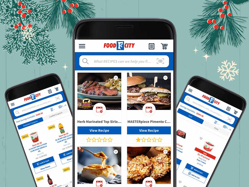 Shopping fresh, local and affordable just got easier with the Food City mobile app. Our new Food City app places all the time and money saving conveniences of our store at your finger tips. Get organized and simplify your grocery shopping experience: order groceries, create shopping list, clip coupons and more!