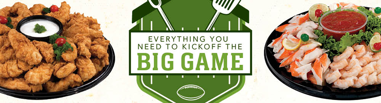 Your local Food City grocery has everything you need for a winning Big Game celebration. Score some major points with your fellow football aficionados this year with a wide variety of great party trays, fresh meats, fried chicken, wings, chips, dip and the best beer selection in town.