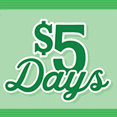 When you see the $5 Friday 7 Saturday sign you know you are going to save BIG at Food City! Selected items throughout the store are only $5 while supplies last. Better get here early because these deals won’t last. 