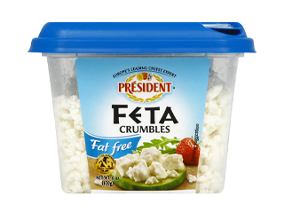 President Fat Free Feta Crumbles are a heart healthy, convenient, versatile, and delicious.  Get some today from your local Food City grocery store today.