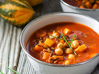 Hearty, healthy chili is only a few minutes away with the help of a few canned goods from the pantry.