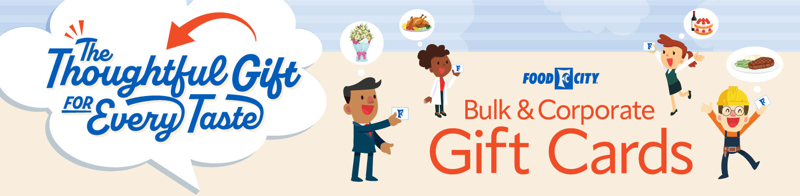 Looking for the perfect employee or large group gift idea? Food City's bulk and corporate gift card program is your answer!