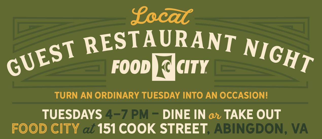 With Food City's local guest restaurant night the areas finest chefs and restaurants take over the Food City Kitchen for one night only to bring you their unique take on local and regional cuisine. No reservations needed!
