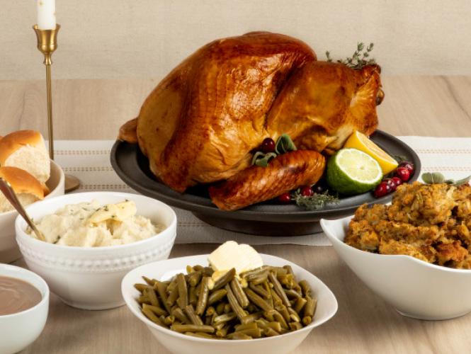 looking for something different this year? Try our in-house smoked turkey dinner with all the trimmings.  Order yours today from your local Food City or online at any time