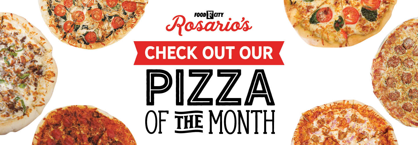 Rosario's fresh stone baked pizzas at Food City