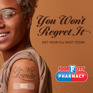 The seasonal flu shot is a vaccine that helps protect against influenza viruses. Get yours today at a Food City Pharmacy near you. It is a choice you won't regret.