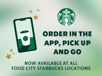 Order Ahead Now Available at all Food City Starbucks Locations!
