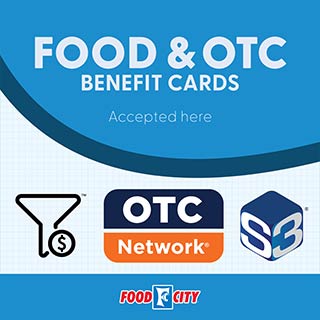 Health benefit cards are now accepted at your local Food City.