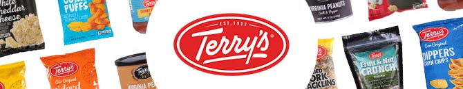 Terry's Snacks, originally based in Bristol, Virginia, is perhaps best known for their product freshness and unique flavors of Cheese Puffs, Dill Pickle and Ketchup Potato Chips. Food City has brought these traditional favorites back along with several new flavors.