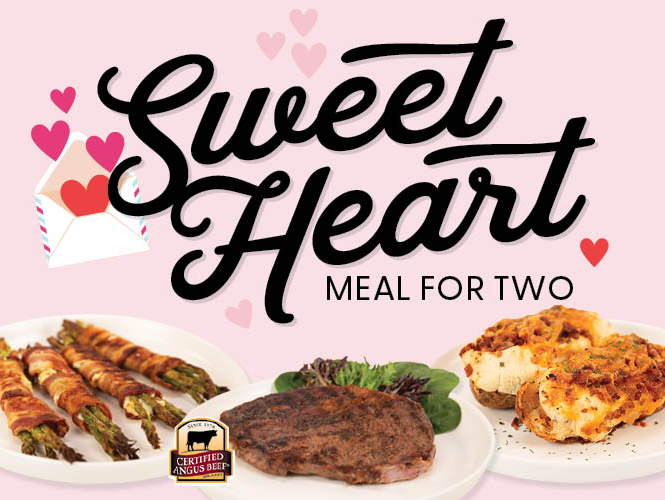 Be the MVP of Valentine's with the Sweetheart Meal Deal for 2. Limited time while supplies last.
