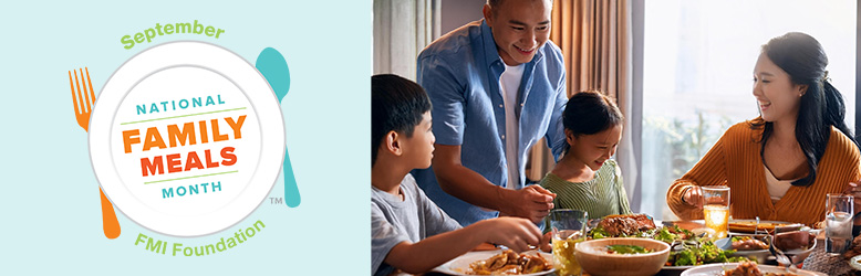 At Food City we’re celebrating the National Family Meals Movement this September, a nationwide event designed to underscore the benefits of family meals and the role we can play in helping your family share one more meal at home per week. 