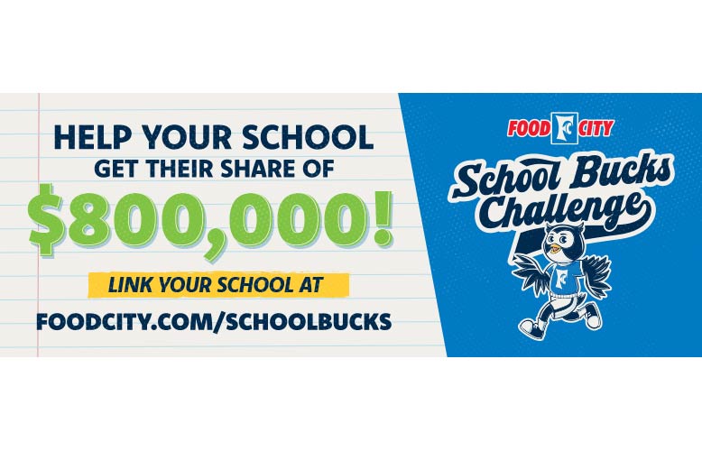 Downloadable 96 inch x 36 inch banner for Food City® School Bucks
